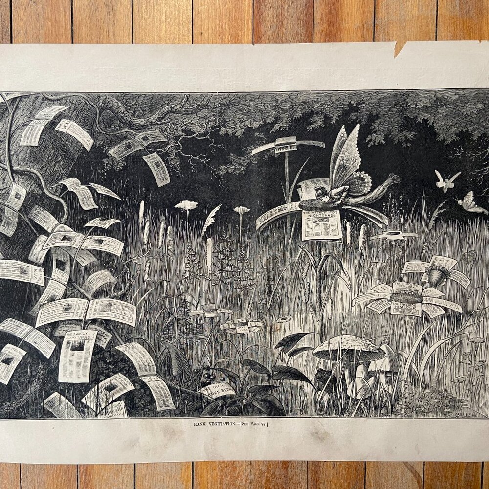 Antique Print, Fairies, fairytale, sheet music, audiobook